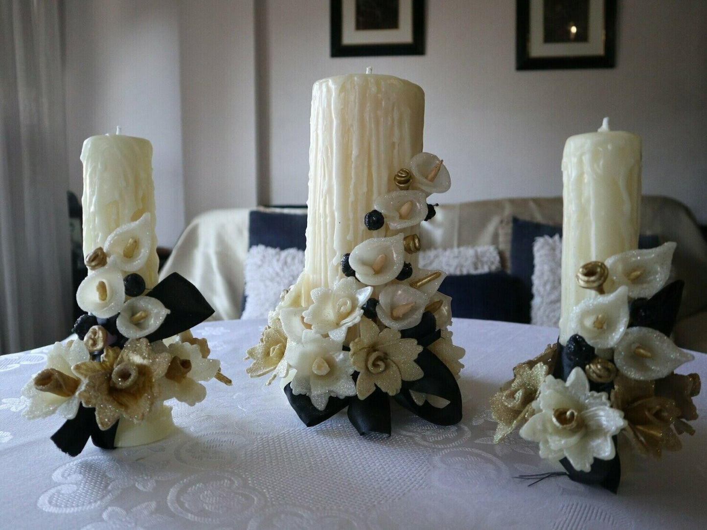 Centro de mesa Black&Gold