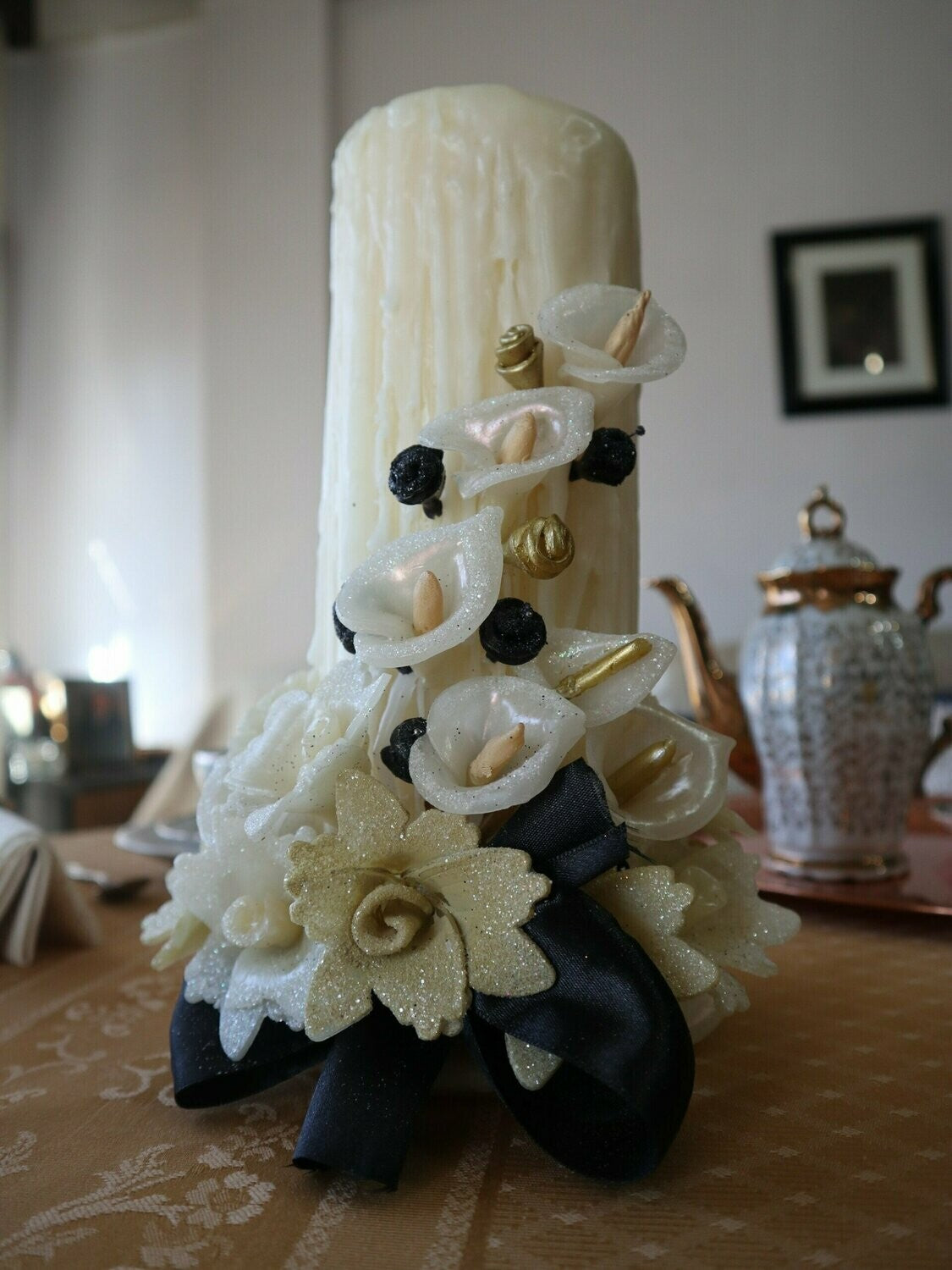 Centro de mesa Black&Gold