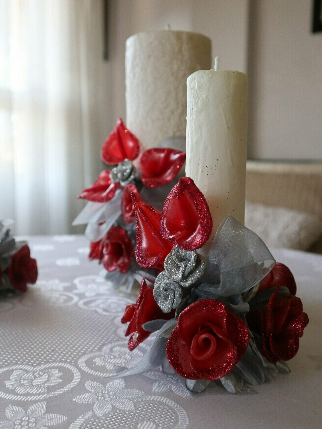 Centro de mesa Red&Silver mini