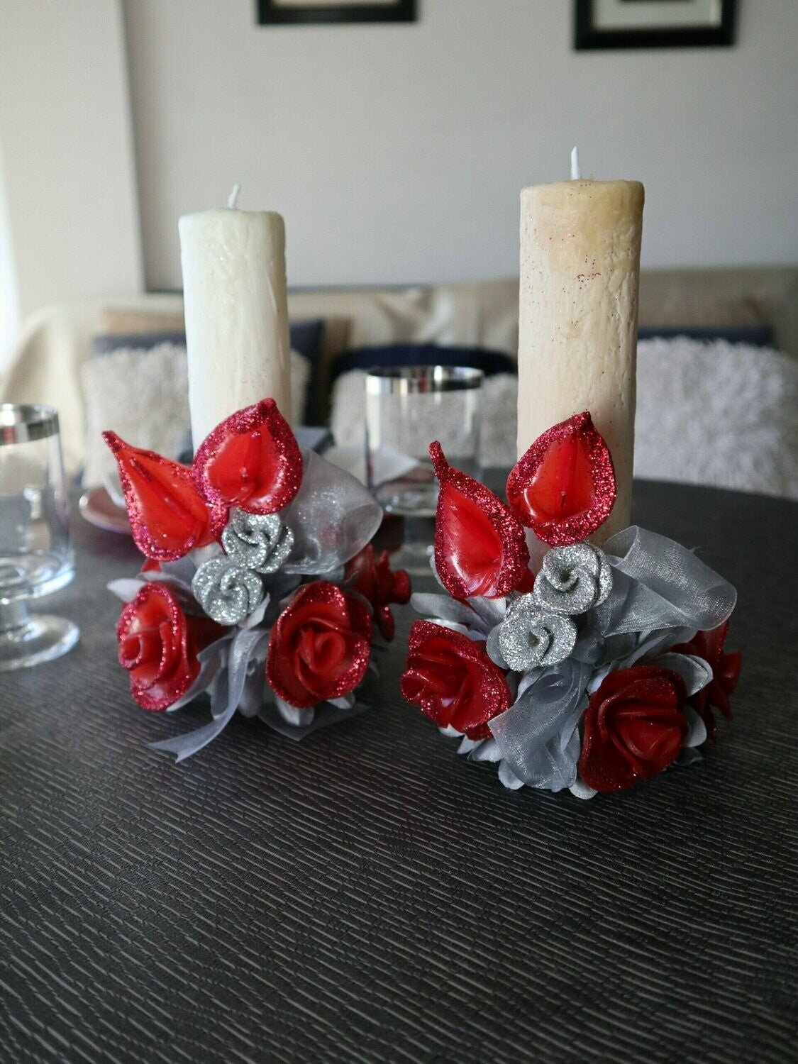 Centro de mesa Red&Silver mini