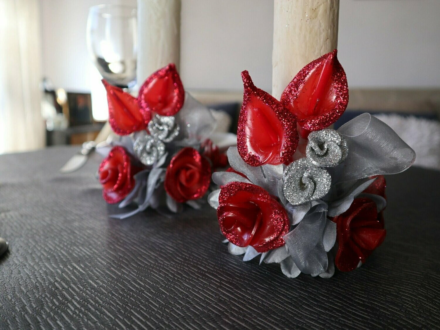 Centro de mesa Red&Silver mini