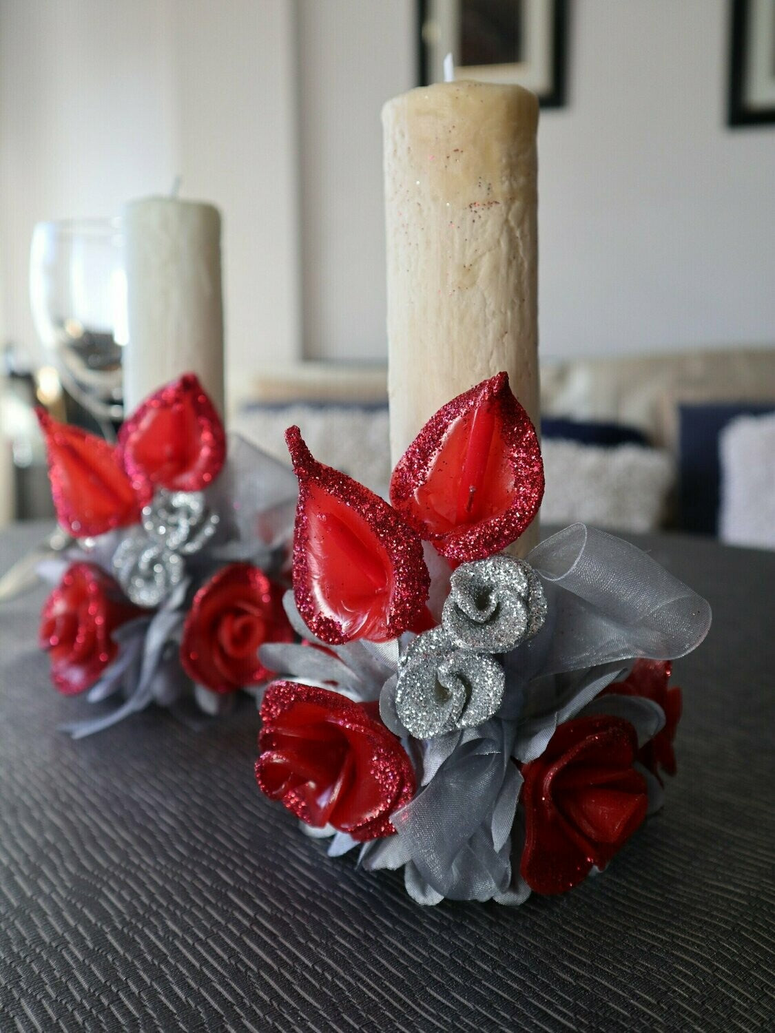Centro de mesa Red&Silver mini